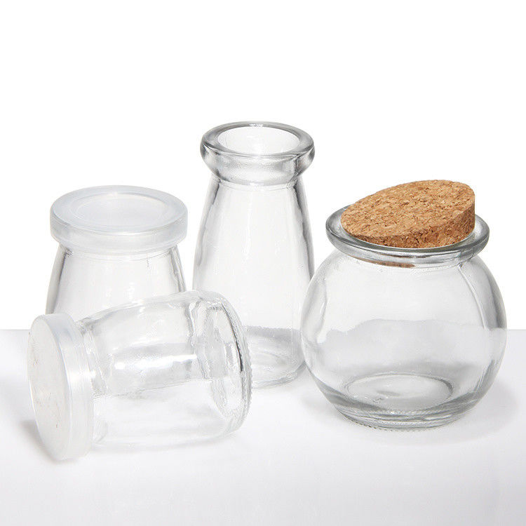 OEM Glass Pudding Jars Spice Jars Cork Lids 50ml 100ml 150ml