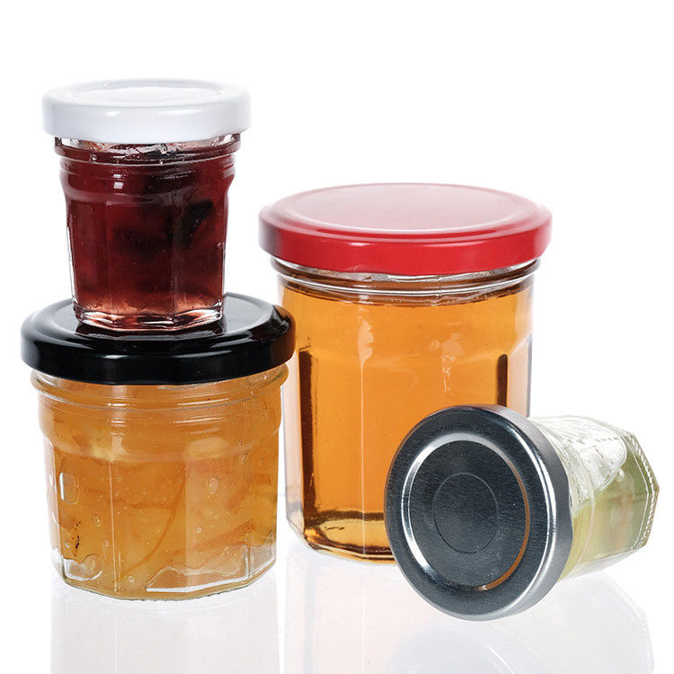 High Seal Jam Storage Jar Nhà hàng trống có thể Clear Jam Jar với nắp nhôm