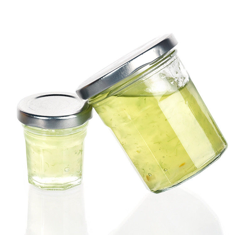 High Seal Jam Storage Jar Nhà hàng trống có thể Clear Jam Jar với nắp nhôm