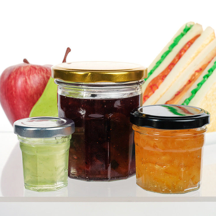 Giá thấp Capacity khác nhau cao phong tỏa hình tròn Clear Glass Jar Jam Storage Jar