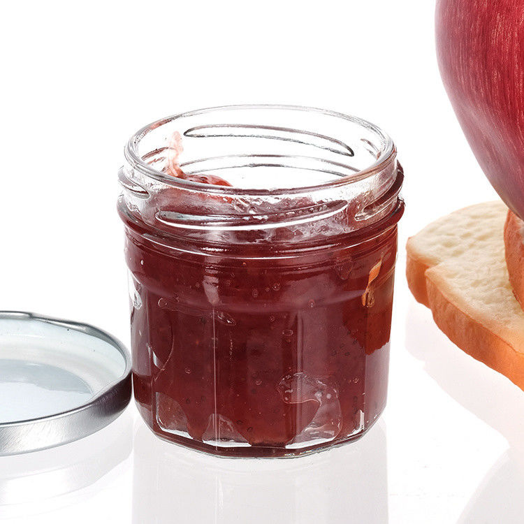Giá thấp Capacity khác nhau cao phong tỏa hình tròn Clear Glass Jar Jam Storage Jar