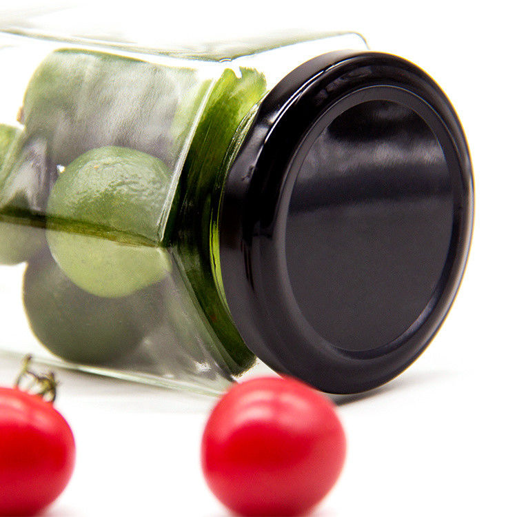 Các kích cỡ khác nhau trong suốt đóng kín kho chứa rỗng Hexagon Glass Jar cho nhà bếp