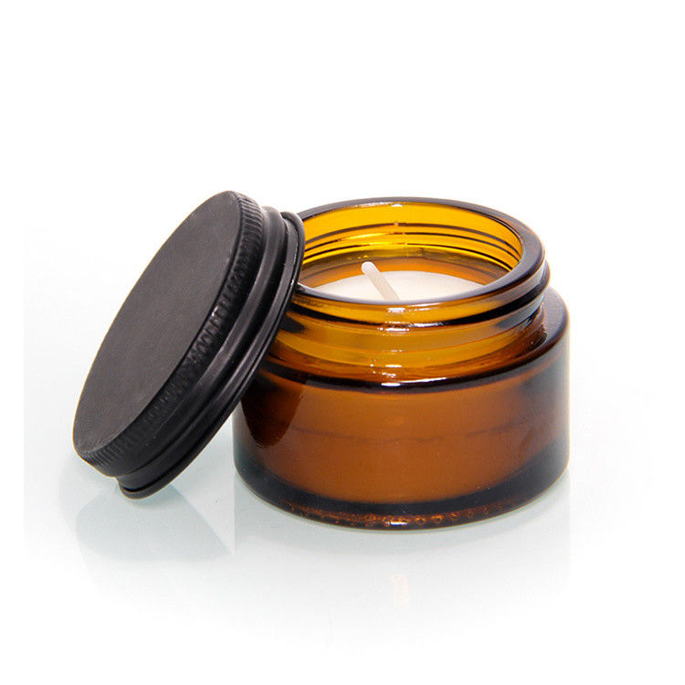 Chất lượng cao bán buôn Oem Odm chấp nhận được 100ml 250ml Amber Glass Candle Jars For Candle