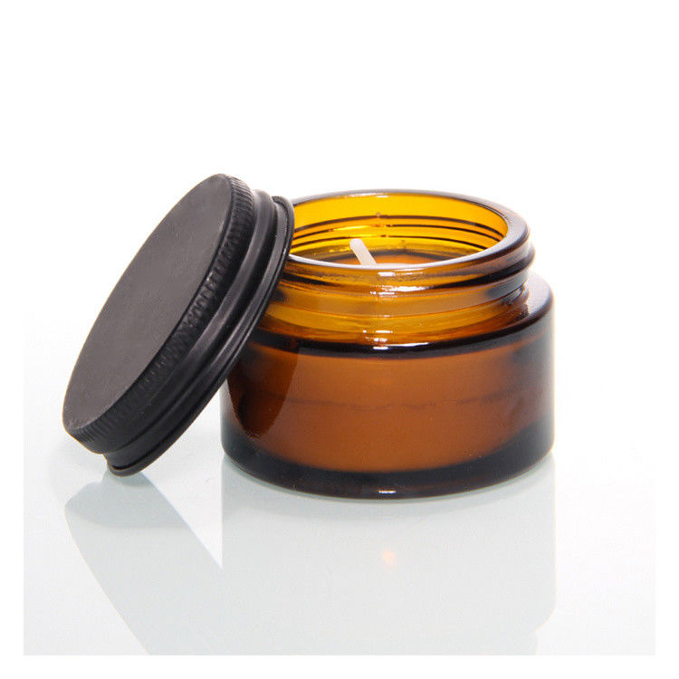 Chất lượng cao bán buôn Oem Odm chấp nhận được 100ml 250ml Amber Glass Candle Jars For Candle