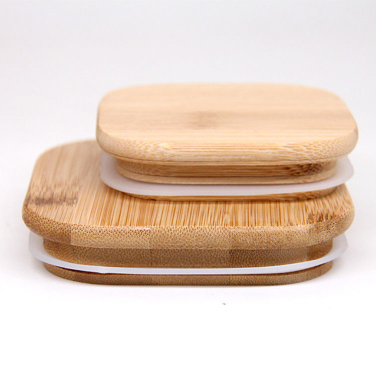 Môi trường thân thiện tái sử dụng Mason Jar nắp Cụm cà phê trà gỗ nắp 70 mm kích thước nắp với lỗ rơm