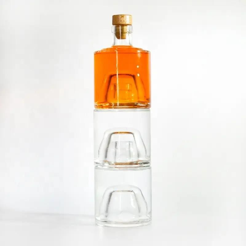 Rượu vang đỏ chai rượu thủy tinh với xiềng 750Ml cá nhân