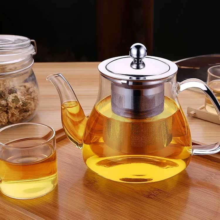 Bộ nồi trà và ấm thủy tinh tùy chỉnh với cốc cà phê chống nhiệt trà