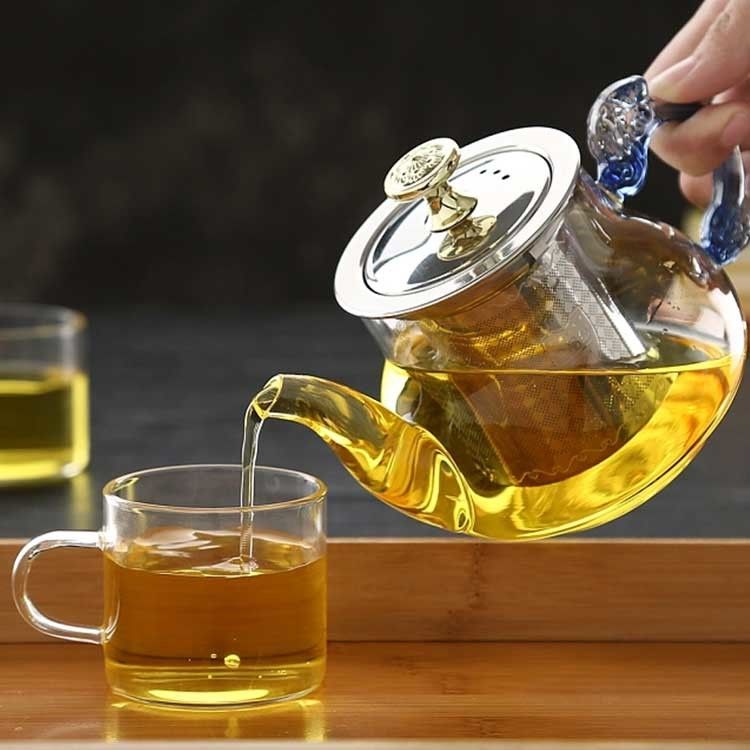 Bộ nồi trà và ấm thủy tinh tùy chỉnh với cốc cà phê chống nhiệt trà