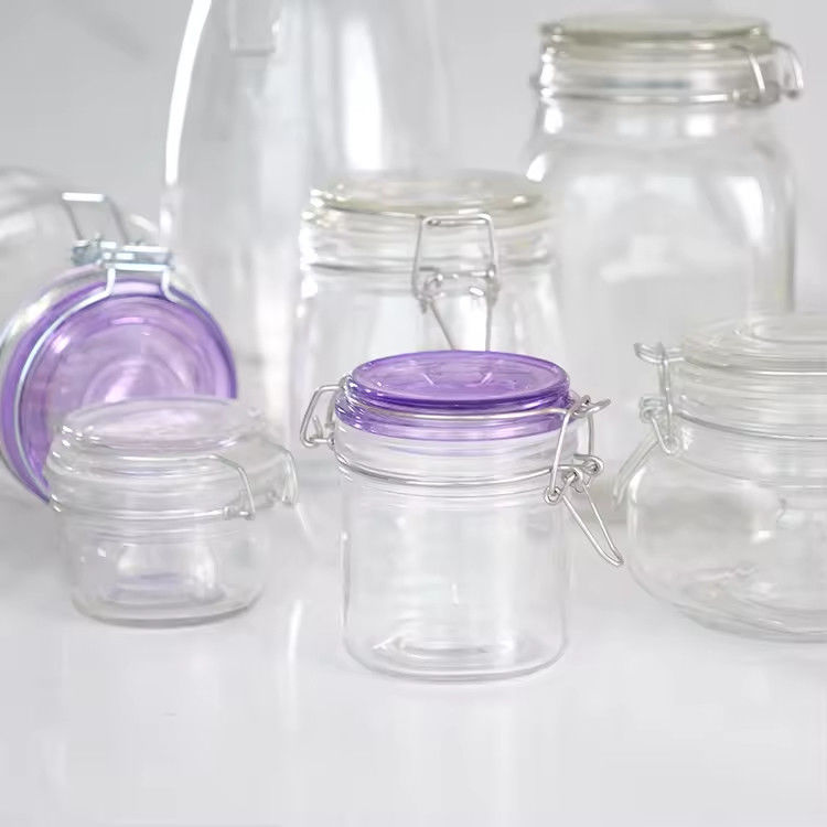 Popular Wholesale 100ml 180ml 280ml Food Grade Round Honey Glass Jar With Clip Cover (Tấm lọ thủy tinh tròn mật ong với nắp clip)