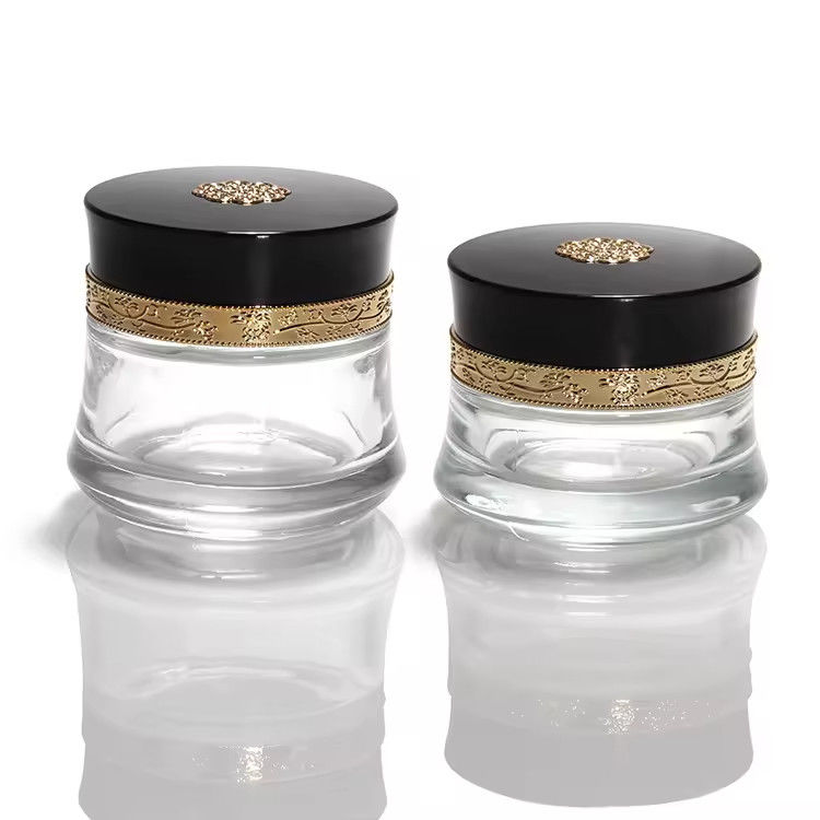 Ống kính 50ml và bao bì thủy tinh Vỏ thủy tinh đóng băng tròn chất lượng tùy chỉnh 5g 10g 15g