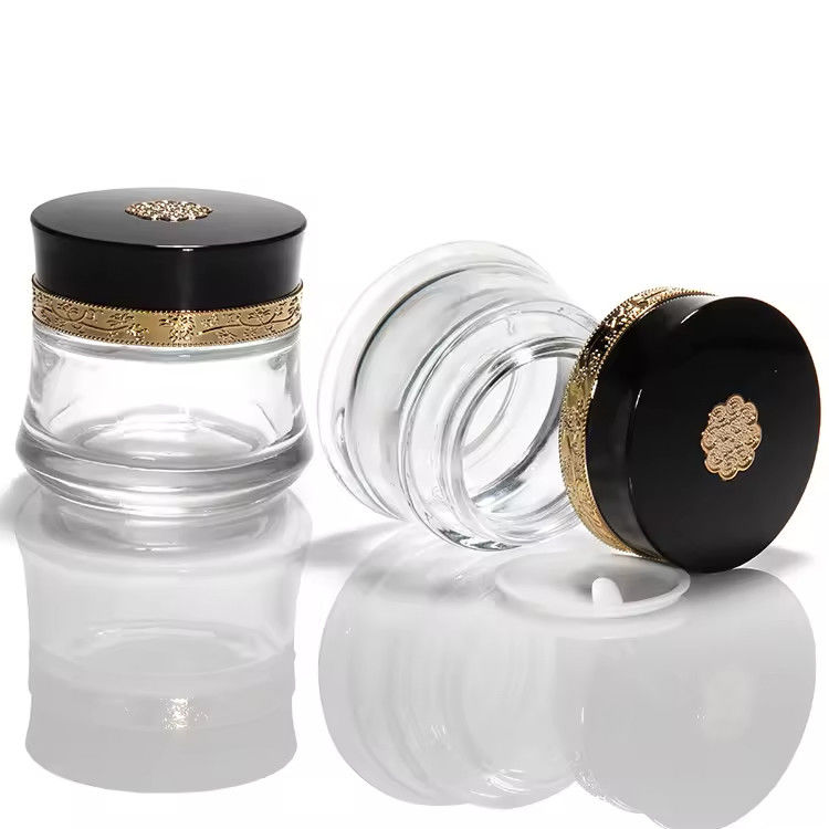 Ống kính 50ml và bao bì thủy tinh Vỏ thủy tinh đóng băng tròn chất lượng tùy chỉnh 5g 10g 15g