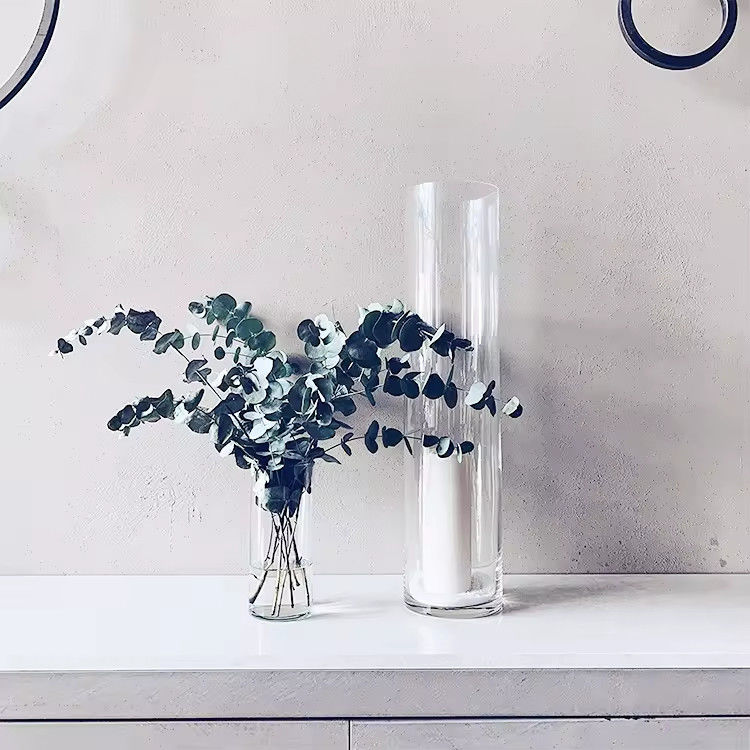 Phòng khách theo phong cách châu Âu Khách sạn Vase hoa thủy tinh Trang trí nhà Vase thủy tinh