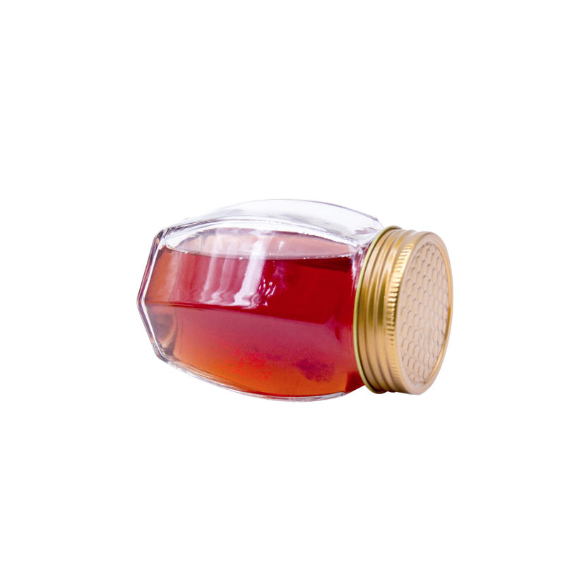 Chất lượng cao hình tròn bình đóng kín kính bình lưu trữ mật ong bình chất lượng thực phẩm