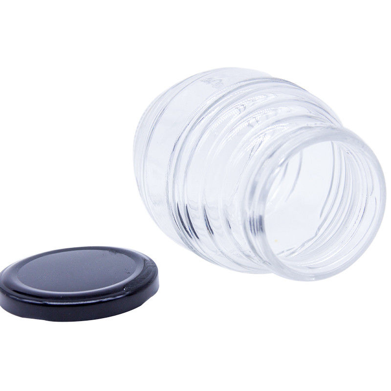 Cá nhân hóa tùy chỉnh 2Oz 3Oz 100Ml 500Ml 1000Ml thủy tinh trong suốt lọ mật ong với nắp kim loại