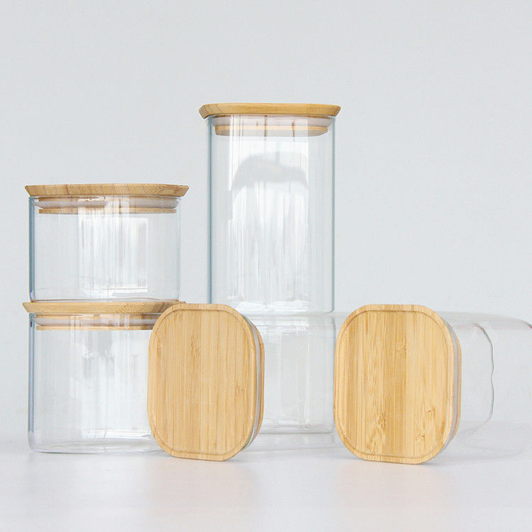Custom Square 370ml 500ml 730Ml Honey Storage Glass Food Jar Jar Để lưu trữ