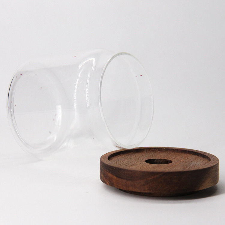 Chất lượng cao đồ trang trí thực phẩm Glass Storage Jar để lưu trữ chocolate cà phê kẹo với vải ngậy