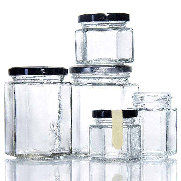 Chất lượng thực phẩm 220Ml 280Ml 380Ml 500Ml Vintage Quilted Tea Canister Glass Jar With Lug Cap