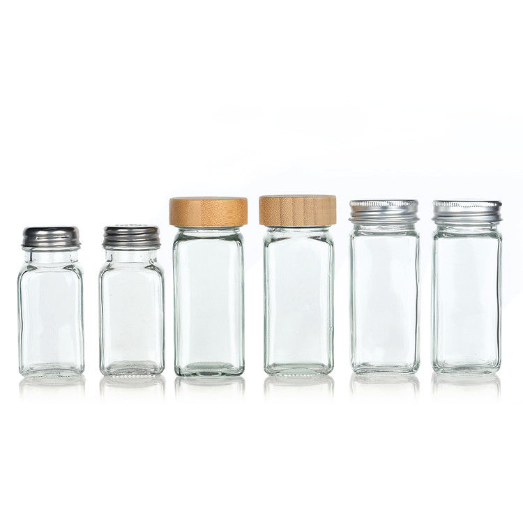 Thùng gia vị thủy tinh Bottles lưu trữ gia vị với hầm gấp Bbq Công cụ bếp Herb & Spice Tools
