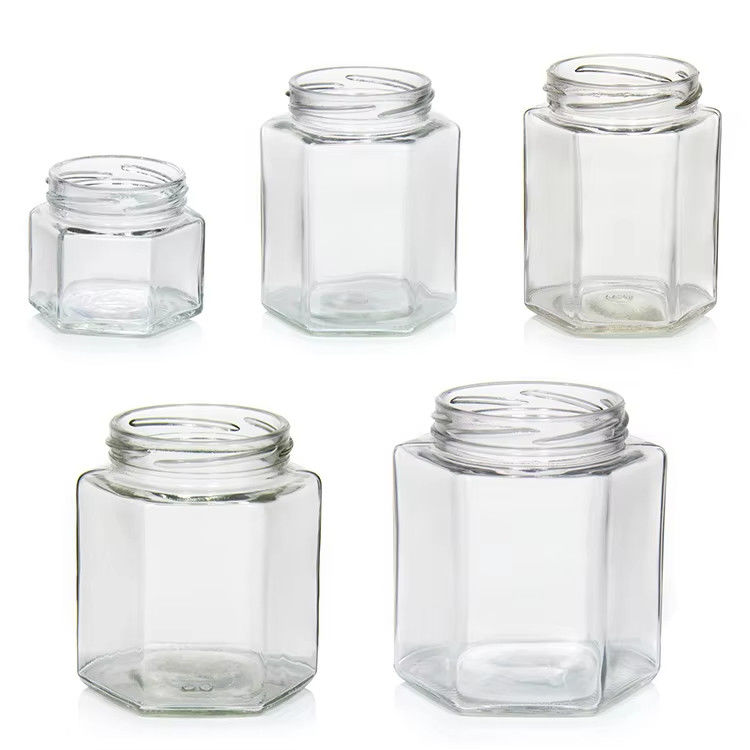 Chất lượng cao 2Oz 3Oz Trình kính trong suốt tròn tinh khiết cho mật ong với nắp màu