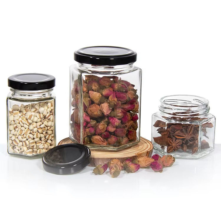 Chất lượng cao 2Oz 3Oz Trình kính trong suốt tròn tinh khiết cho mật ong với nắp màu