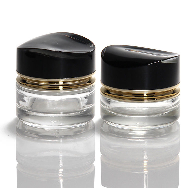 Thùng kem thủy tinh sang trọng 50g 30ml Thùng kem thủy tinh không có da Thùng mỹ phẩm Thùng có nắp