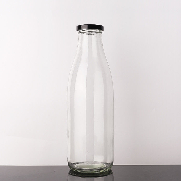 Mẫu miễn phí 100Ml 200Ml 350Ml Pasterization Cold Brew Tea Milk Glass Bottles With Metal Lid