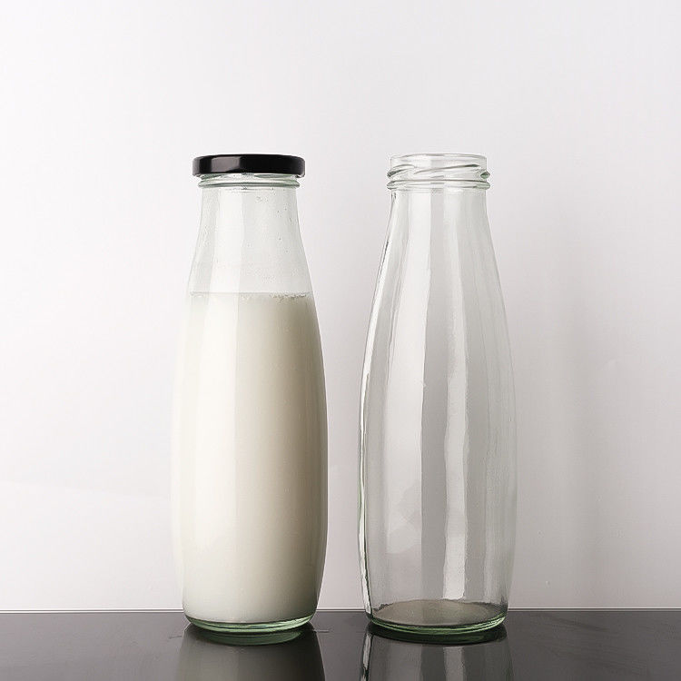 Mẫu miễn phí 100Ml 200Ml 350Ml Pasterization Cold Brew Tea Milk Glass Bottles With Metal Lid