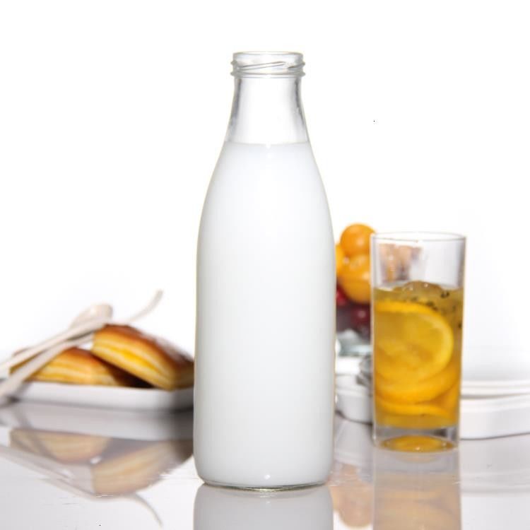 Không có chì Pháp vòng 25Oz 32Oz chai sữa tươi thủy tinh cho đồ uống đá