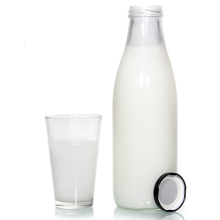 Không có chì Pháp vòng 25Oz 32Oz chai sữa tươi thủy tinh cho đồ uống đá