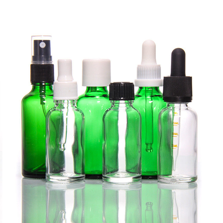 Sang Trọng 1oz 2oz 20ml 30ml 50ml Mỹ Phẩm Trống Vai Phẳng Serum Tinh Dầu Thủy Tinh Chai Nhỏ Giọt