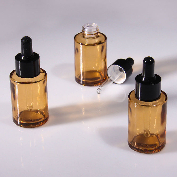Hỗn 15ml 30ml Frosted Glass Face Oil Serum Bottle Packaging Glass Pump Cosmetic Serum Oil Dropper Bottle