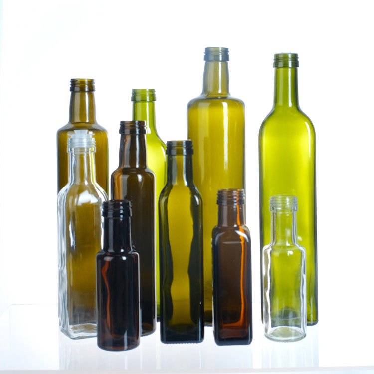 chai dầu ô liu rỗng với nắp 250ml 500ml 750ml 1l kính hình vuông rõ ràng chai dầu ô liu
