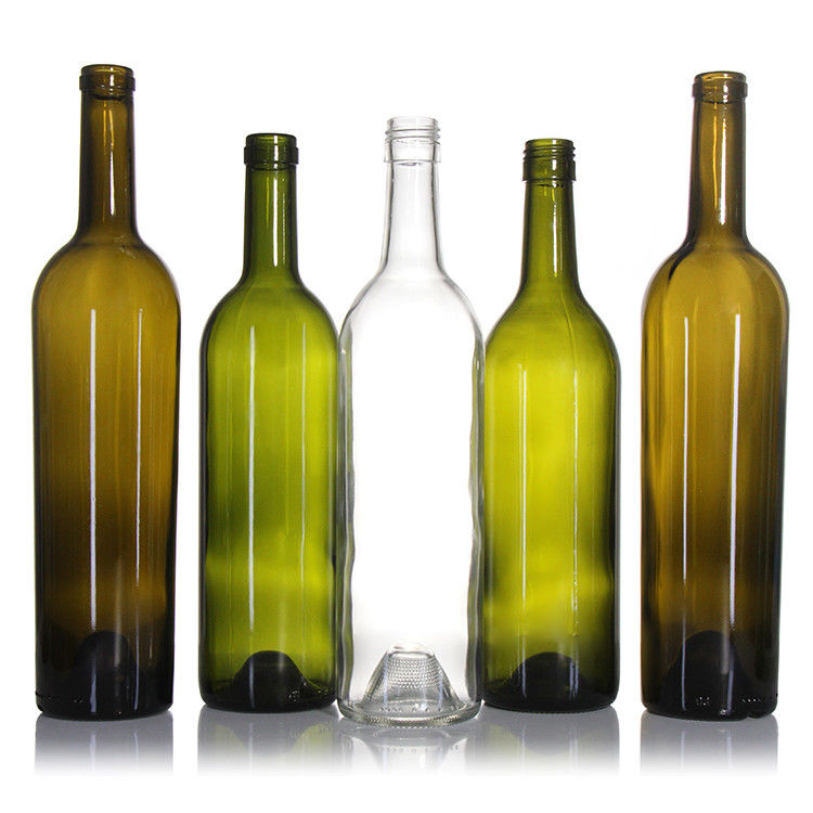 Nhà sản xuất sang trọng Champagne 375ml 750ml chai rượu vang đỏ màu xanh đậm chai kính rỗng với nắp