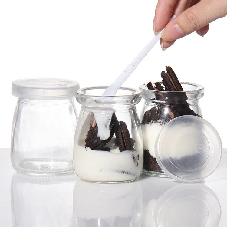 8oz chai sữa chua rỗng chai pudding và chai sữa tươi với nắp