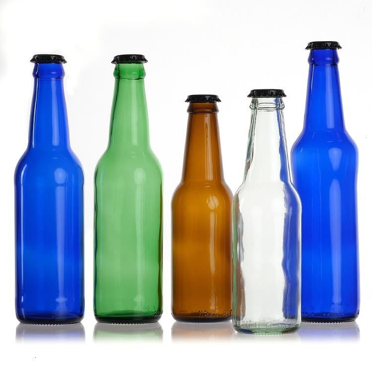 Đồ bán buôn rỗng 330ml 33cl 12oz Soda hoặc nước trái cây chai bia kính rõ ràng với nắp
