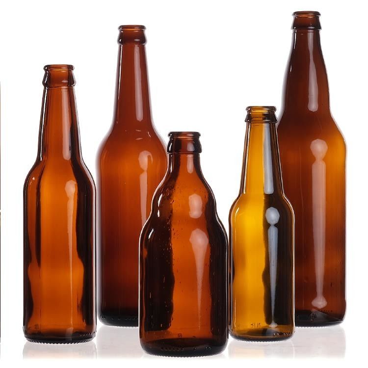 Đồ bán buôn rỗng 330ml 33cl 12oz Soda hoặc nước trái cây chai bia kính rõ ràng với nắp