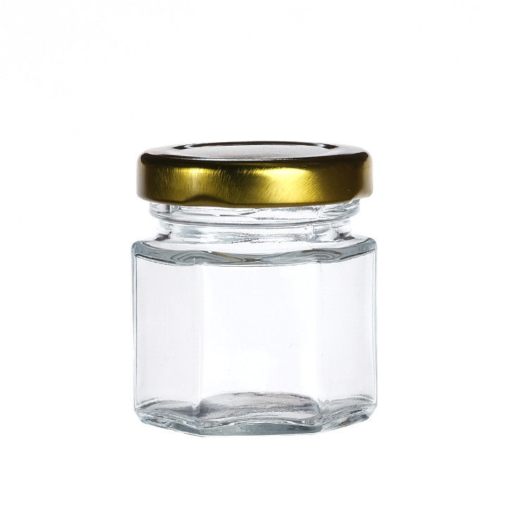 Thùng chứa chai rõ ràng với nắp Hexagon Glass