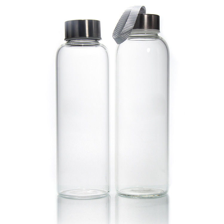 Thiết kế mới 350ml/500ml chai nước thủy tinh borosilicate cao với nắp thép không gỉ