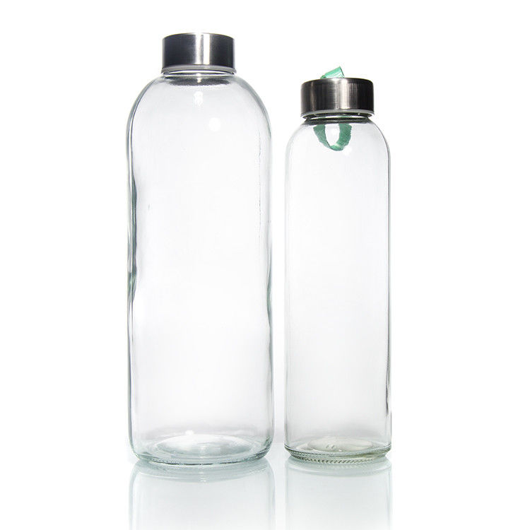 Thiết kế mới 350ml/500ml chai nước thủy tinh borosilicate cao với nắp thép không gỉ