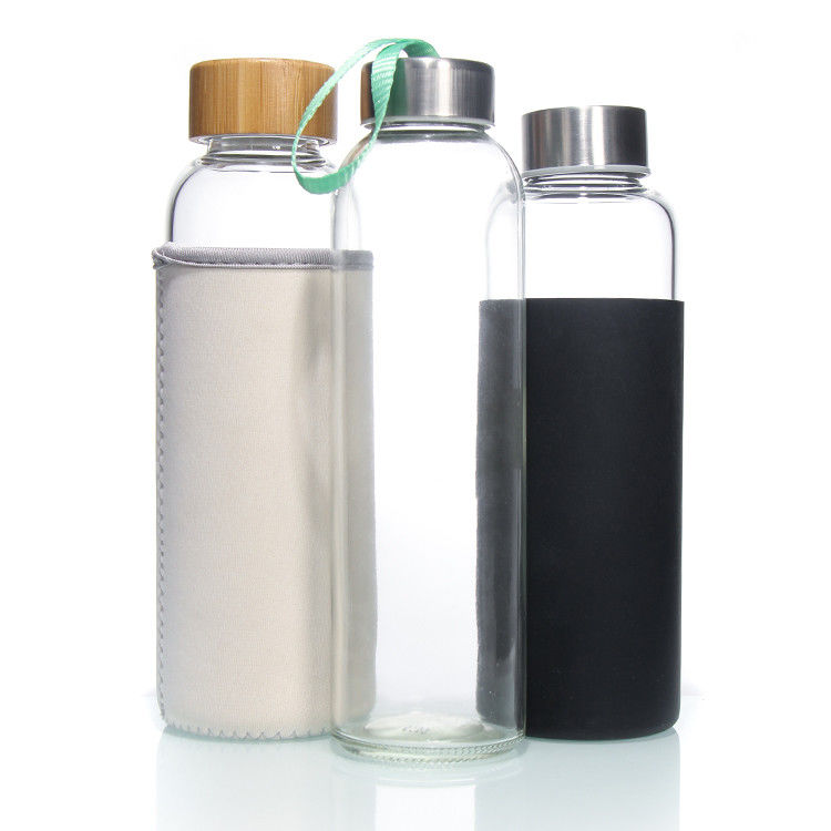 Logo tùy chỉnh chai nước thủy tinh Borosilicate cao Tumbler BPA miễn phí chai nước uống