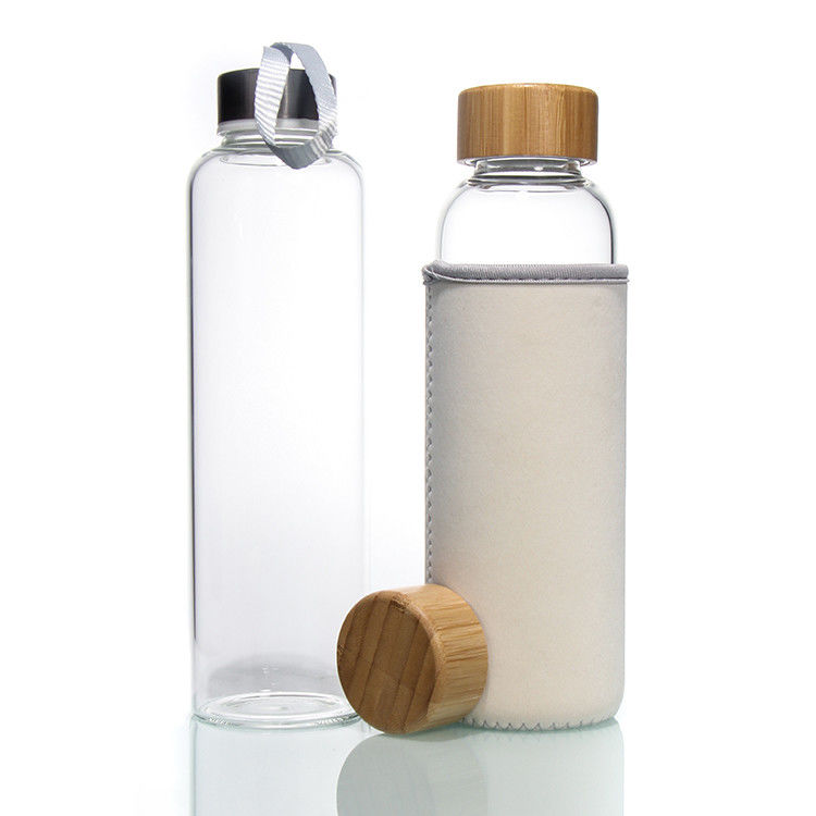 Logo tùy chỉnh chai nước thủy tinh Borosilicate cao Tumbler BPA miễn phí chai nước uống