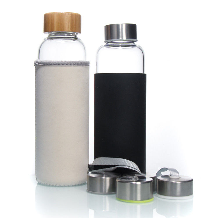 Logo tùy chỉnh chai nước thủy tinh Borosilicate cao Tumbler BPA miễn phí chai nước uống