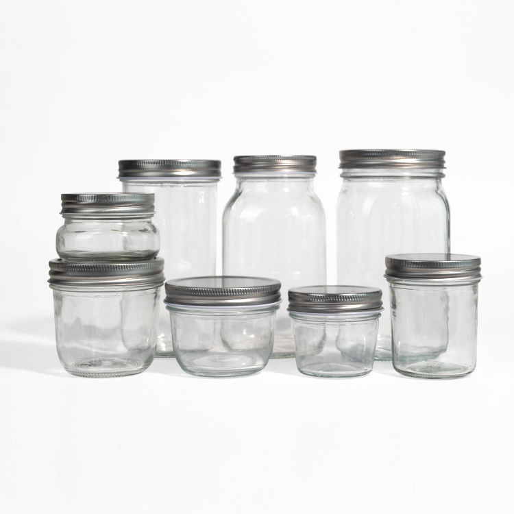 Tùy chỉnh 380ml 470ml 750ml 1000ml 16oz 24oz 32oz rộng miệng Mason Glass Jar với nắp trong khối lượng lớn