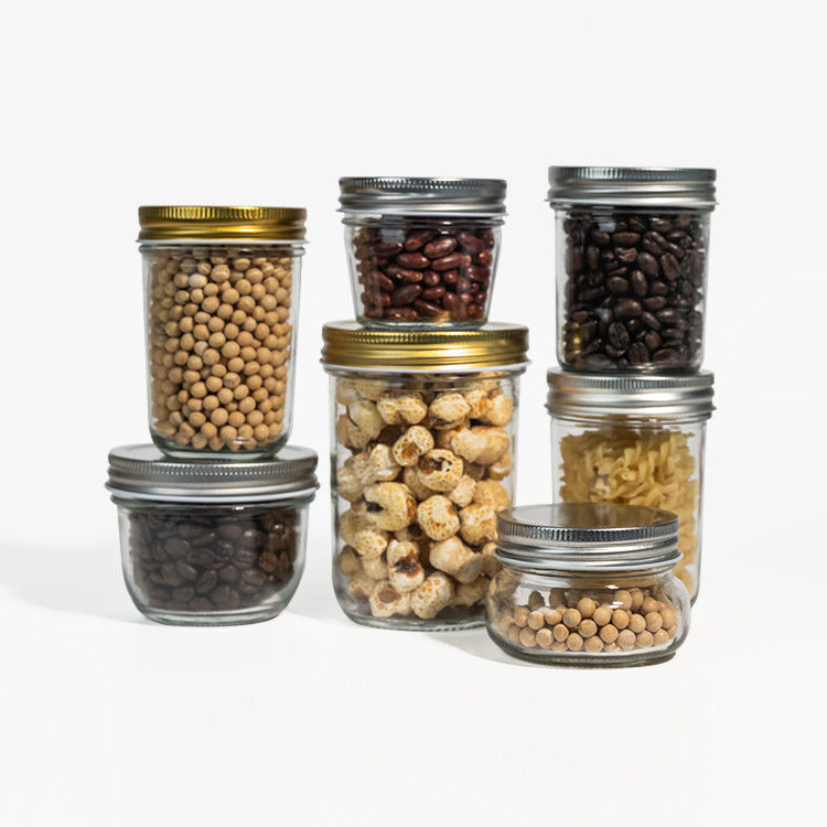 Tùy chỉnh 380ml 470ml 750ml 1000ml 16oz 24oz 32oz rộng miệng Mason Glass Jar với nắp trong khối lượng lớn